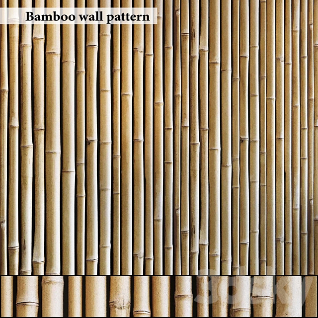 Bamboo wall seamless 3DSMax File - thumbnail 1
