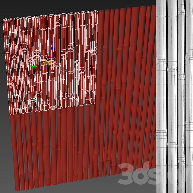 Bamboo wall seamless 3DSMax File - thumbnail 2