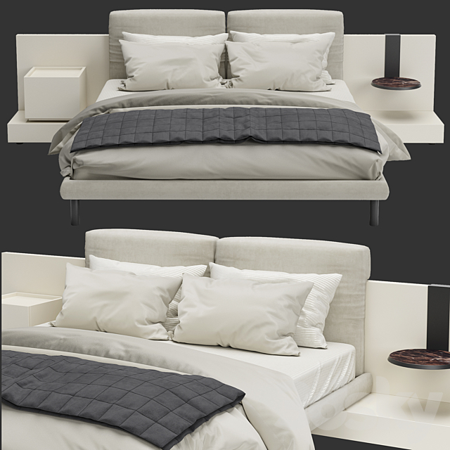 CLIFF bed | Meridiani No. 2 3DSMax File - thumbnail 2