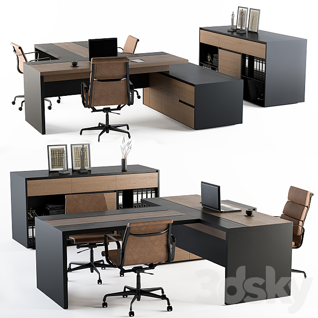 Office Furniture – Manager Set 3DSMax File - thumbnail 1