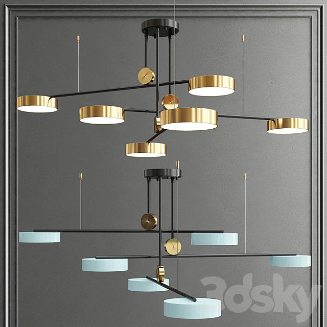 Led ceiling chandelier 3DSMax File - thumbnail 1