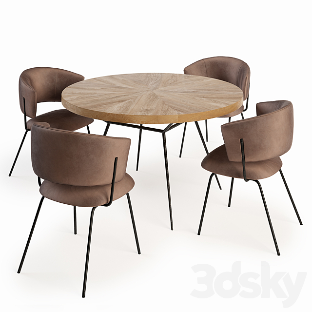 Portello Chair and Frank Table 3DSMax File - thumbnail 1