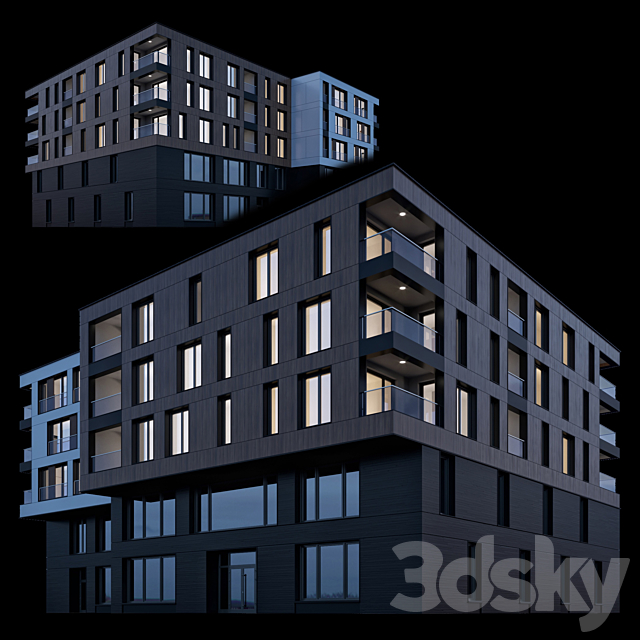 apartment building 7 3d