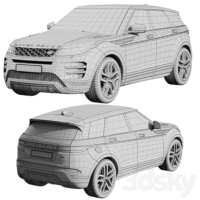 Land Rover Range Rover Evoque R-dynamic 2019 3DSMax File - thumbnail 3