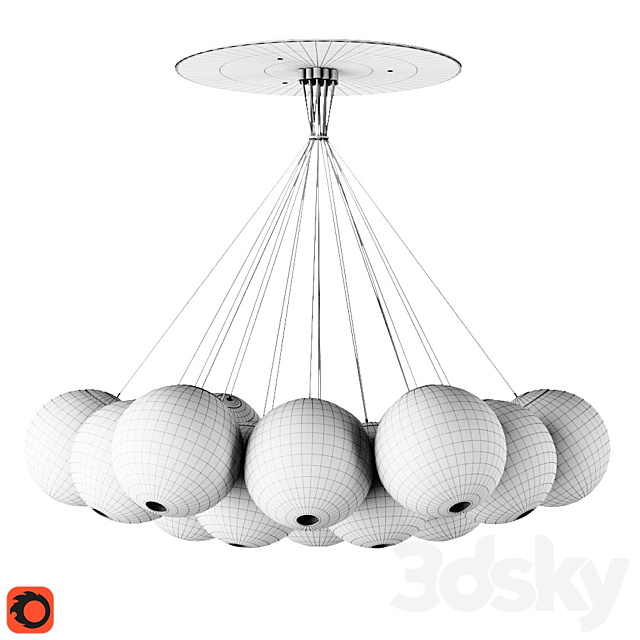 Bocci Cluster Light Pendant 3d