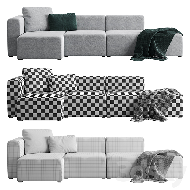 Modular sofa Hay Mags Sofa 3DSMax File - thumbnail 3