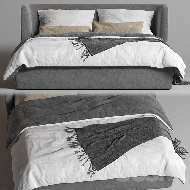 Rolf Benz 1400 Tondo Fabric Double Bed 3DSMax File - thumbnail 2