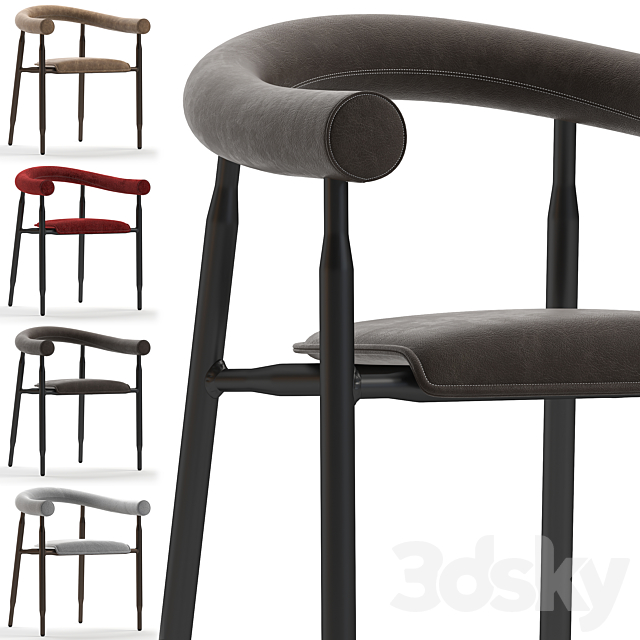 Busnelli ALBEISA Upholstered chair 3DSMax File - thumbnail 1