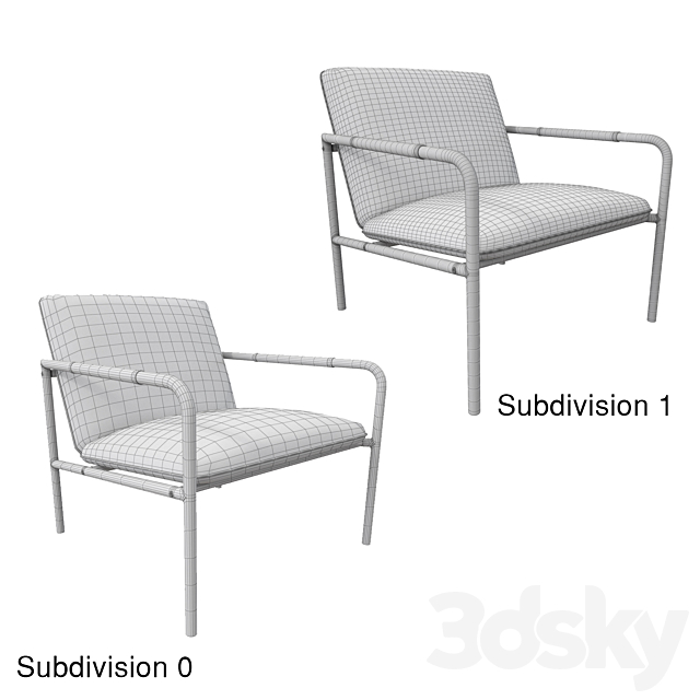 Wesley lounge chair 3DSMax File - thumbnail 3