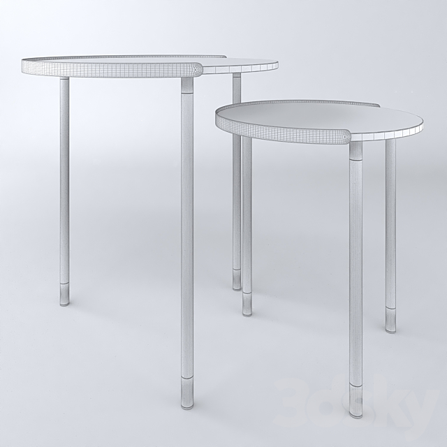 Set of 2 tables ALINER CC0756M46. La Forma 3DSMax File - thumbnail 2
