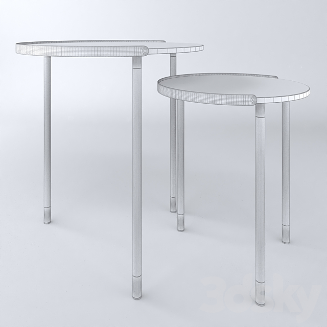 Set of 2 tables ALINER CC0756M46. La Forma 3d