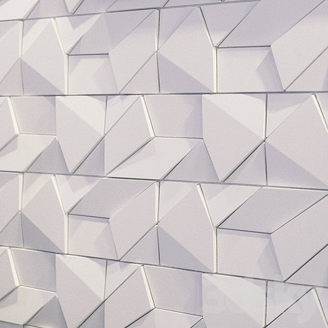OM Gypsum 3D panel Elementary ORIGAMI by Artpole 3DS Max Model - thumbnail 2