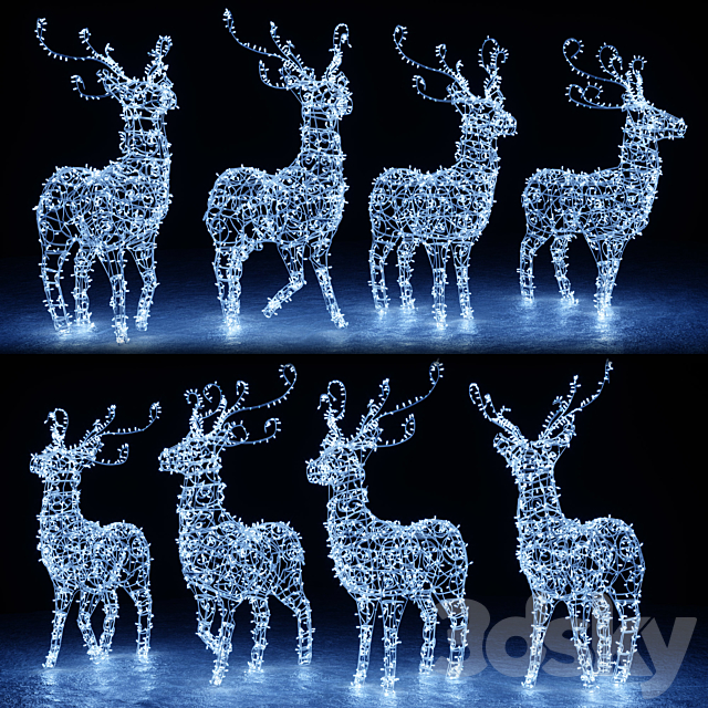 Christmas deer 3DSMax File - thumbnail 1