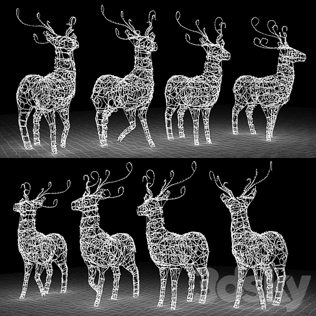 Christmas deer 3DSMax File - thumbnail 3