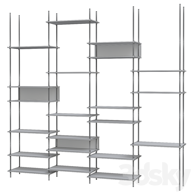 Shakedesign Bookcases No. 8 3DS Max Model - thumbnail 2