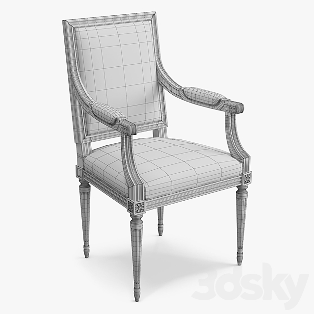Chair Louis XVI A 3DSMax File - thumbnail 3