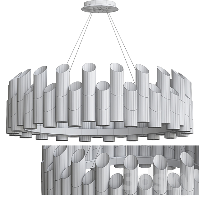 kebo luna chandelier 3d