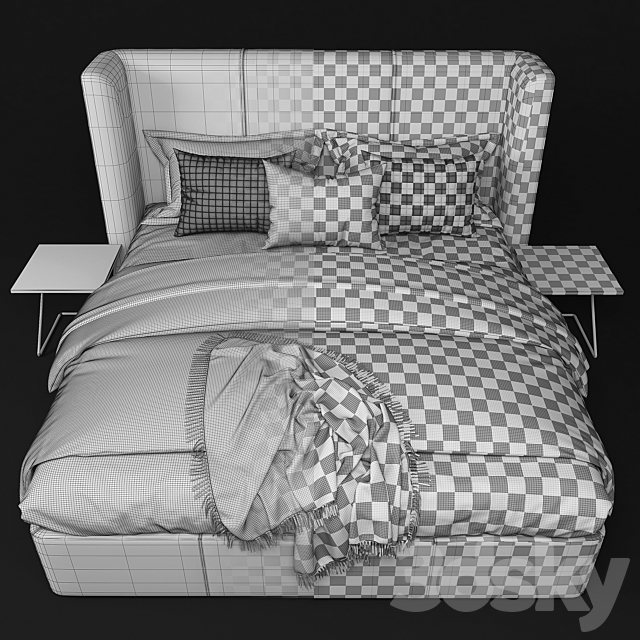 Modern bed 3DSMax File - thumbnail 3