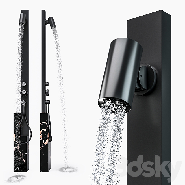 Shower Gessi Outdoor Wellness G02 3DSMax File - thumbnail 2