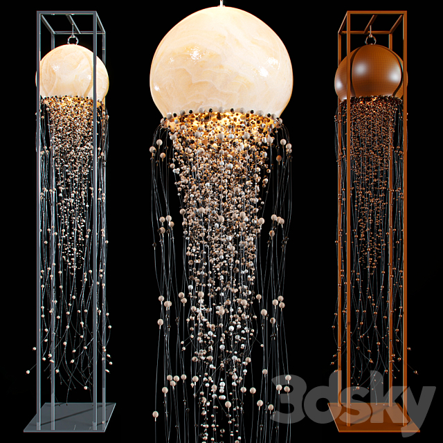 Chandelier and floor lamp JELLYFISH 3DSMax File - thumbnail 1
