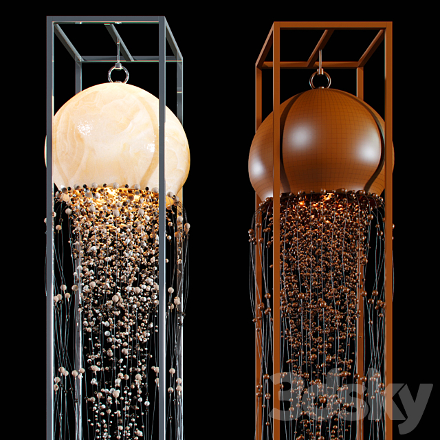 Chandelier and floor lamp JELLYFISH 3DSMax File - thumbnail 2