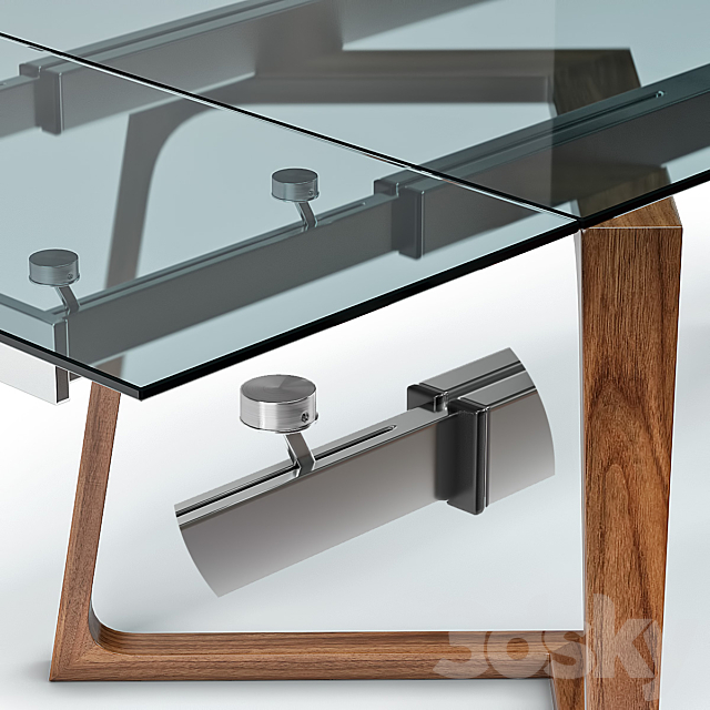 Modani Allister Extendable Dining Table 3d