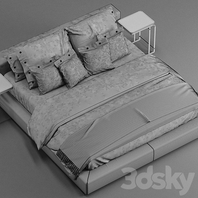 Flexform Groundpiece bed 3DSMax File - thumbnail 3