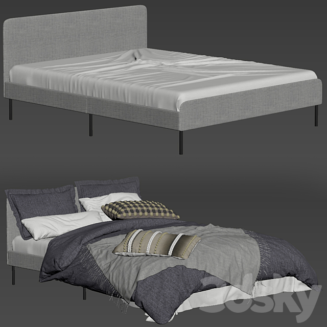 IKEA SLATTUM Bed x Adairs Australia 3DSMax File - thumbnail 3