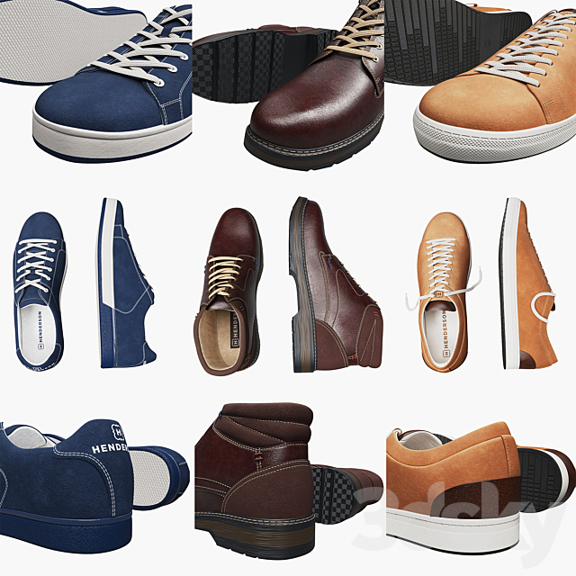Set of shoes 2 3d