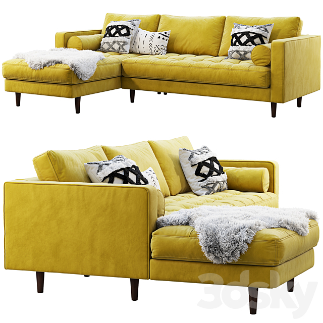 Article Sven Sectional Sofa 3d