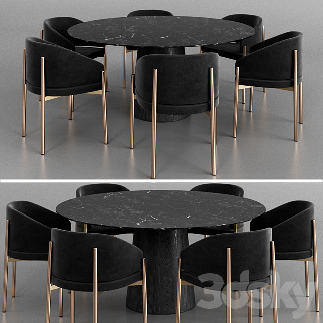 Porro Frank armchair and Materic table 2 3DSMax File - thumbnail 1