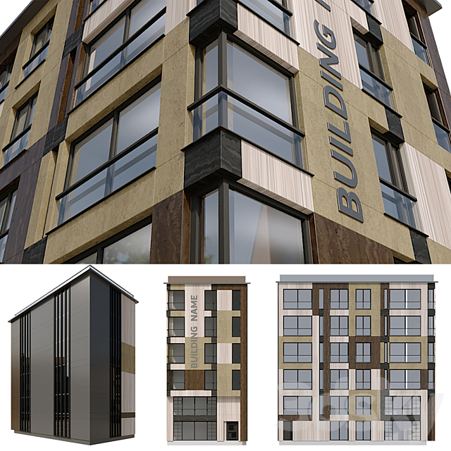 Modern Residential Building 22 3d