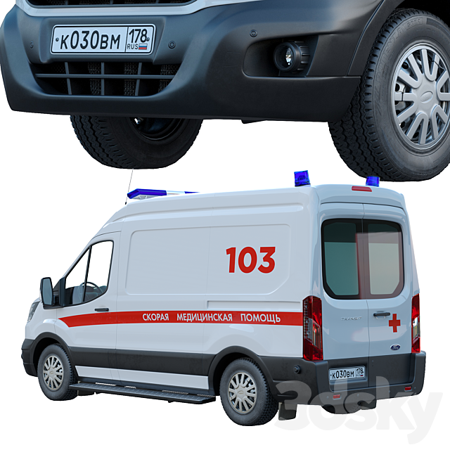 Ford Transit Emergency Medicine 3d