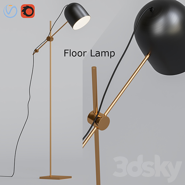Floor lamp 3DSMax File - thumbnail 1