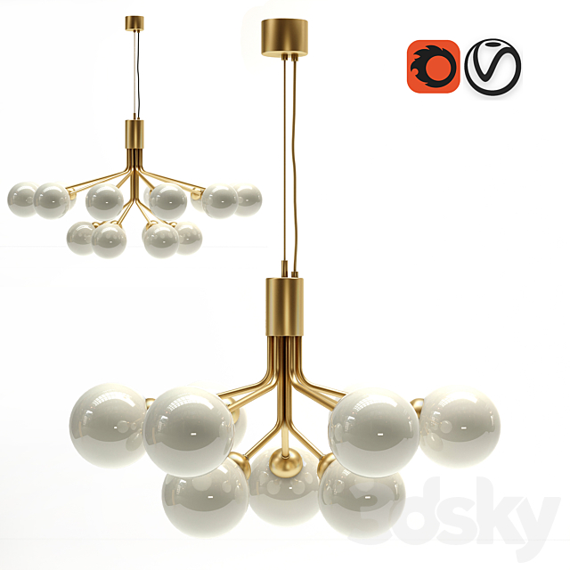 Chandelier lampatron Danna 3d