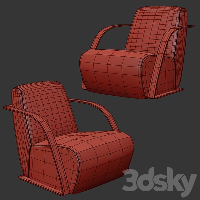 Armchair FENDY Gilda 3d