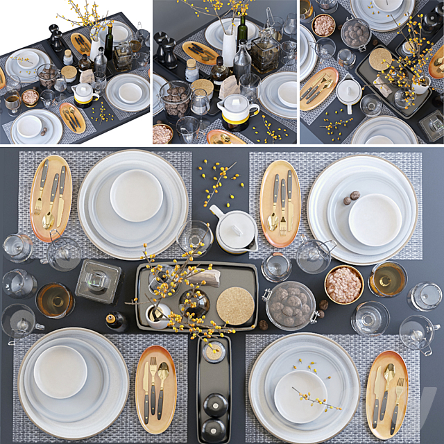 Table setting 3d