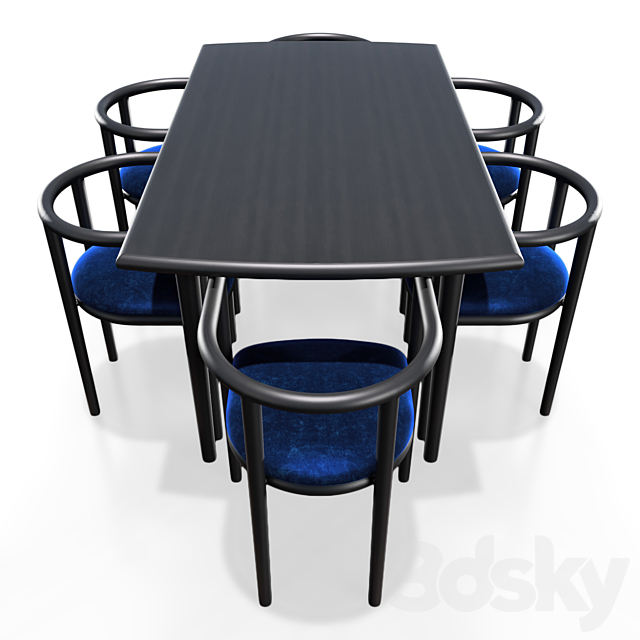 Table and Chair Pete 3DSMax File - thumbnail 2