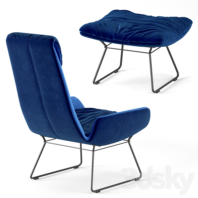 Freifrau Amelie Lounge Chair 3d