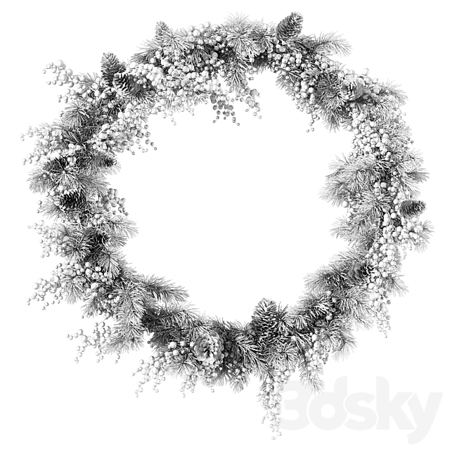 Christmas Wreath v3 3DSMax File - thumbnail 2