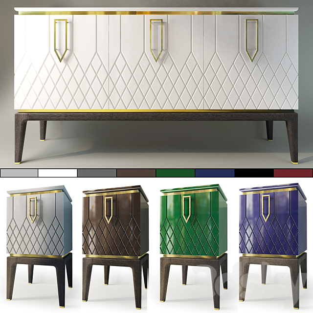 Chest and nightstand Bairo. Sideboard. nightstand by Ambicioni 3DSMax File - thumbnail 2