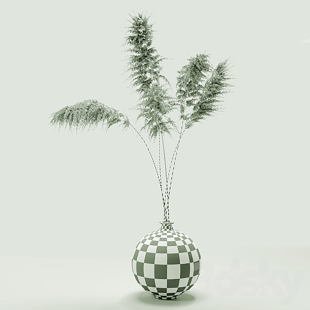 Vase with dried flowers 0002 3dsky