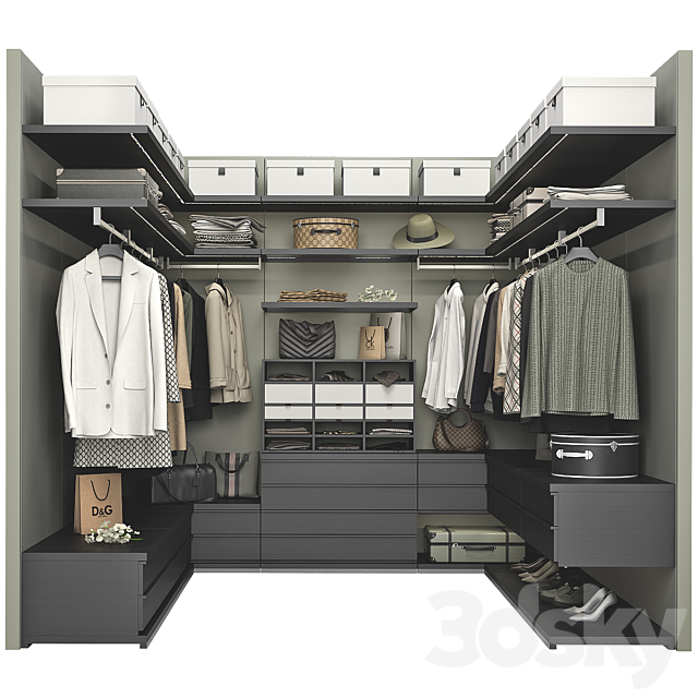 Poliform Ubik Walk-in Closet 4 3d