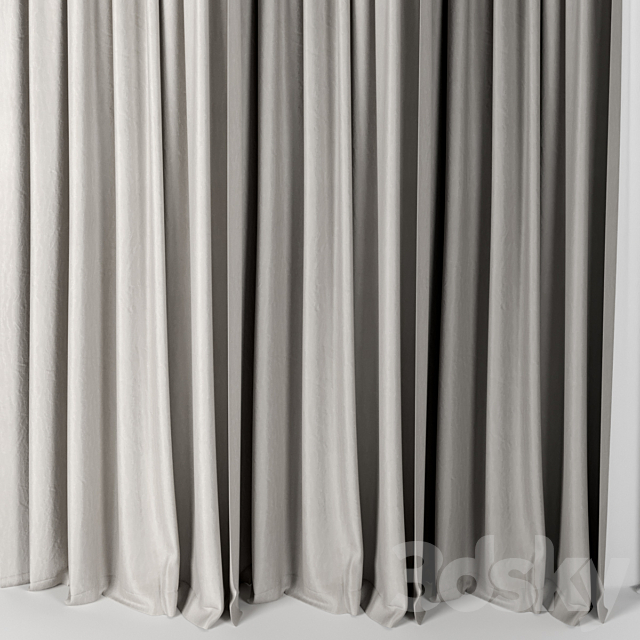 Six curtains in different colors 3DSMax File - thumbnail 2