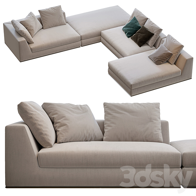 Minotti Hamilton Modulo Sofa 3d