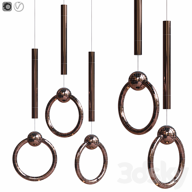 Pendant lamp Lee Broom Ring Light 3d