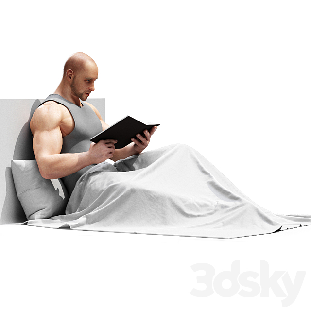 Reading man 3d
