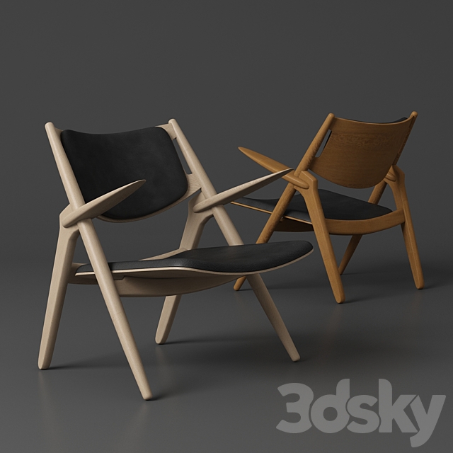 Carl Hansen CH28 Sawhorse Easy Chair 3DSMax File - thumbnail 1