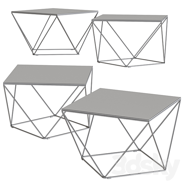 NV Gallery Heroine Glass Coffee Table 3d