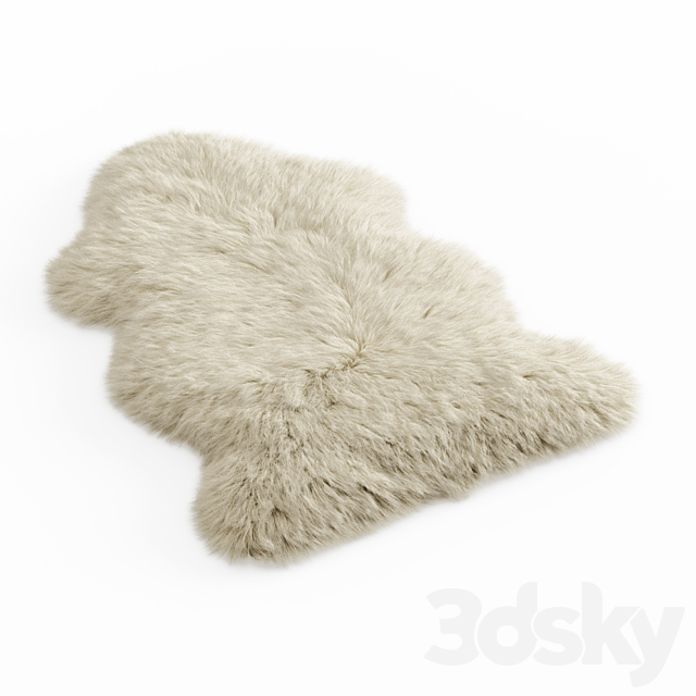 Forsyth New Zealand Sheepskin Skin Rug 3DSMax File - thumbnail 3
